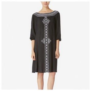 Avec Les Filles Embroidered Off-The-Shoulder Dress